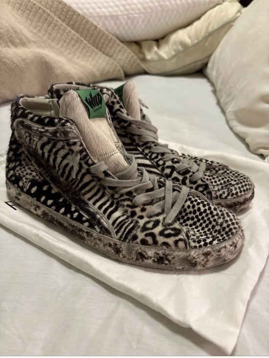 Golden Goose Other - Golden Goose Slide Pony Hair Animal Print Sneakers EU 43 US 10  Limited Edition